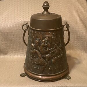 Holland Vintage Hammered Copper Coal Scuttle